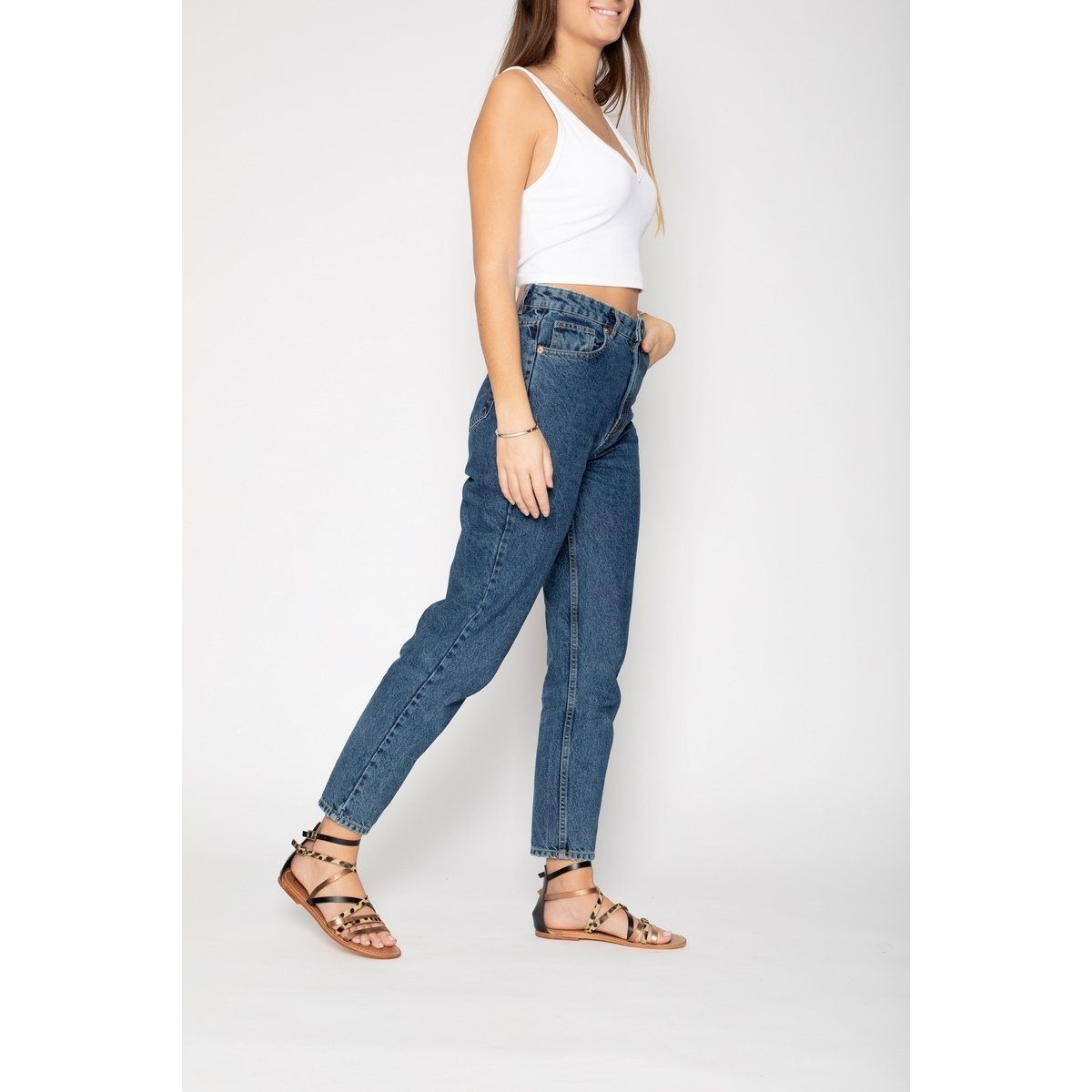 White Sun - Sandalias de tendencia Valizas - Negro, bronce y leopardo - Mujer