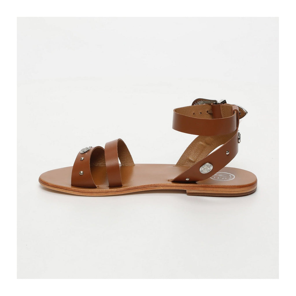 White Sun - Sandales Baani - Camel Goat Leather - Camel