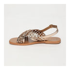 White Sun - Sandalias Baishakh - Cuero de Cabra Dorado - Dorado