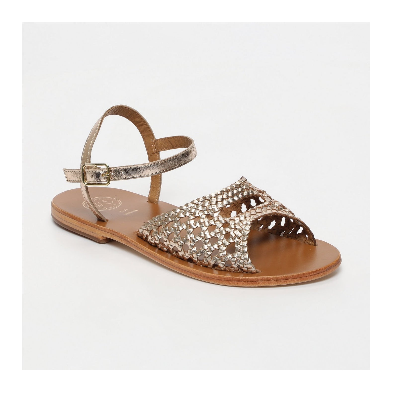 White Sun - Sandales Basanti - Gold Goat Leather - Gold