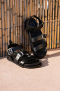 White Sun - Sandalias Tamia - Búfalo negro - Negro