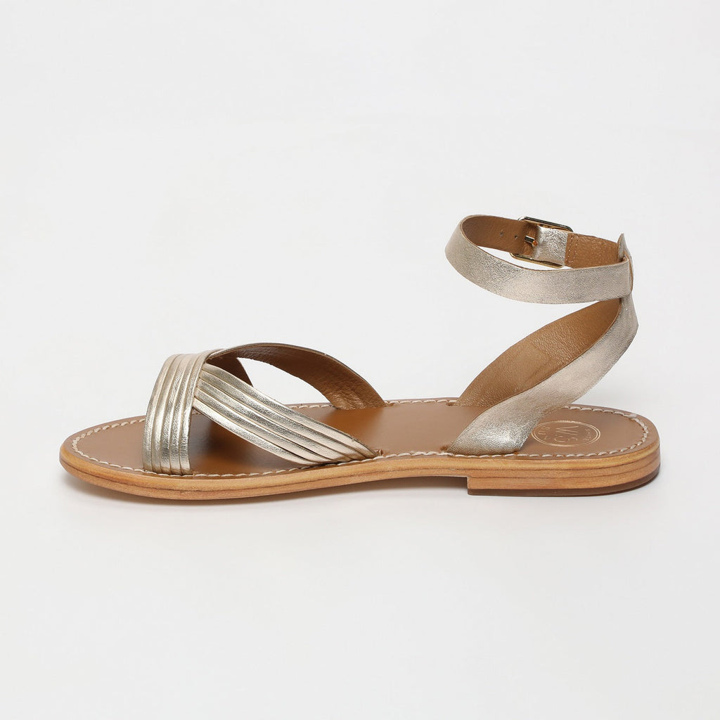 White Sun - Sandales Terri - Platinium Metallic Nappa - Platinium