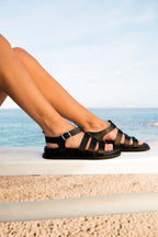 White Sun - Sandales Tyler - Black Buff - Black