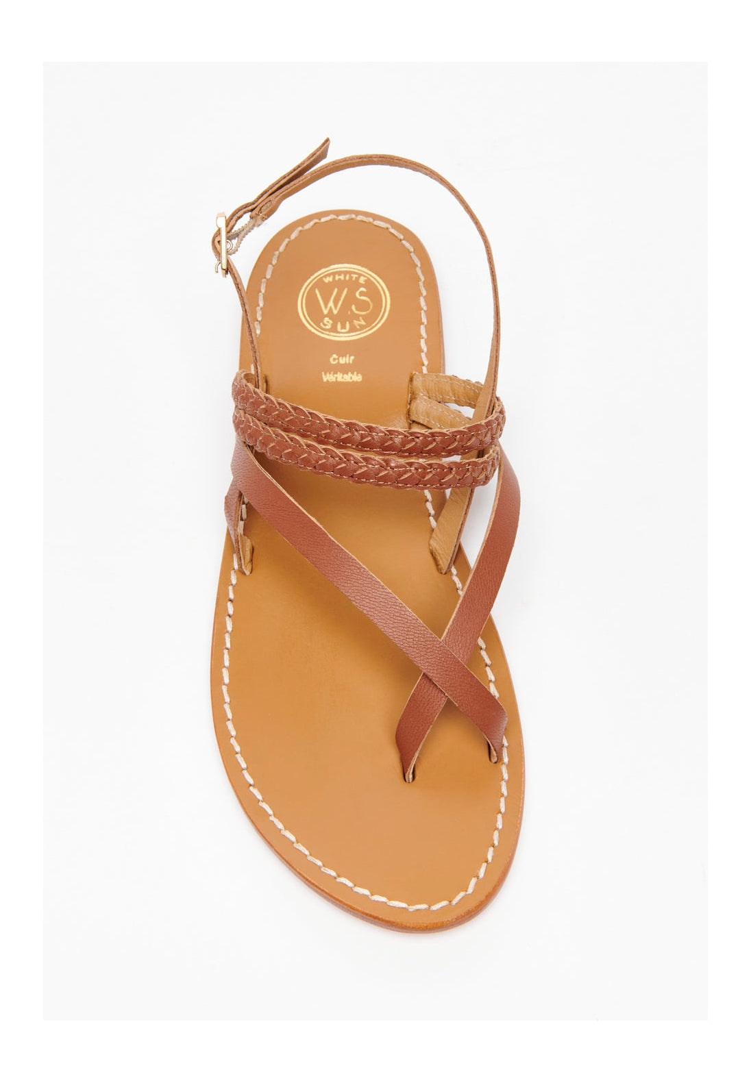 White Sun - Sandales Vanillae - Camel Goat Leather - Camel