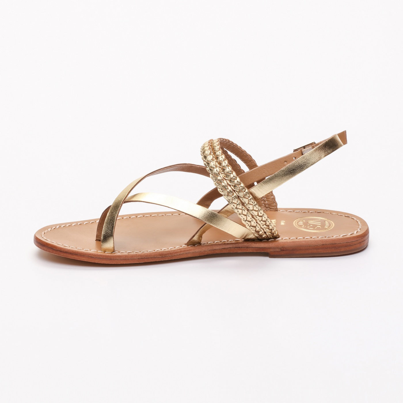 White Sun - Sandales Vanillae - Dark Gold Goat Leather - Dark Gold