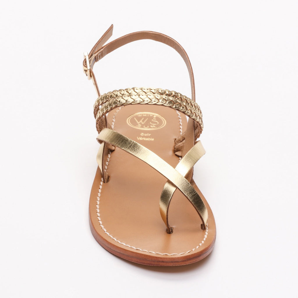 White Sun - Sandales Vanillae - Dark Gold Goat Leather - Dark Gold