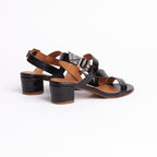 Sandalias Vista - Croco Noir