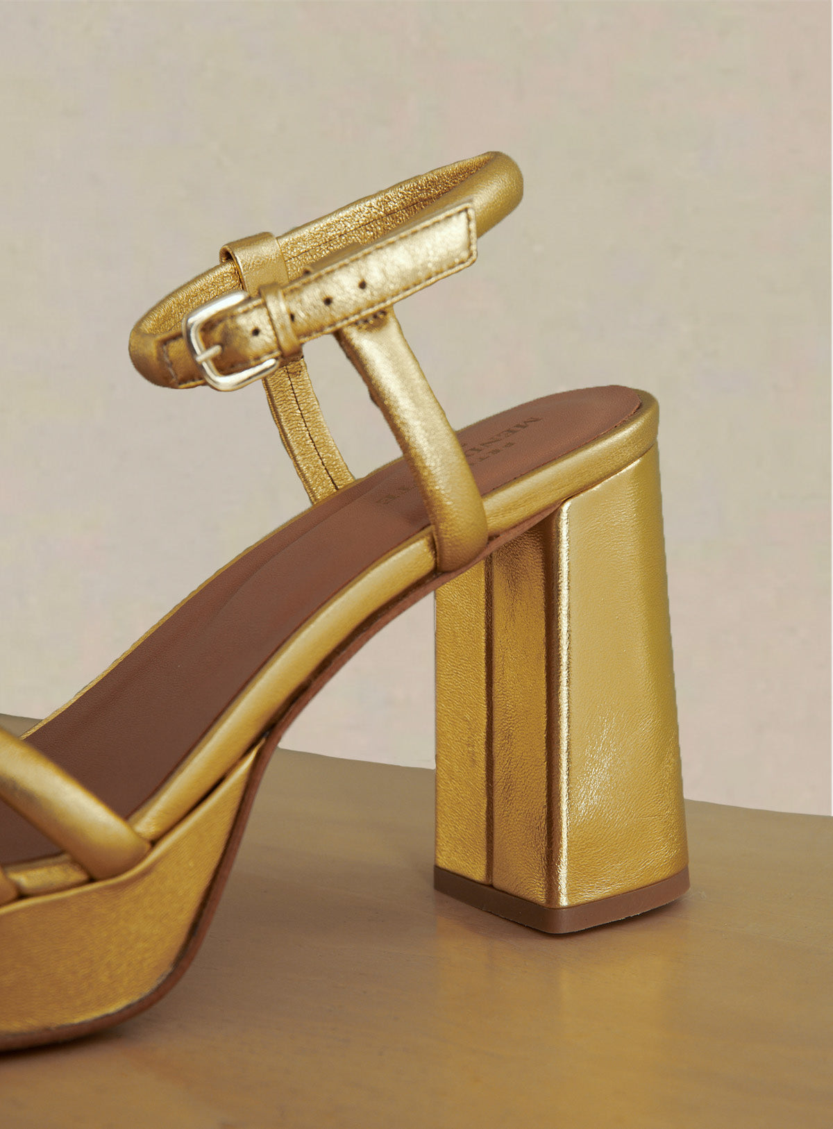 Cleopatre Heeled Sandals - Gold
