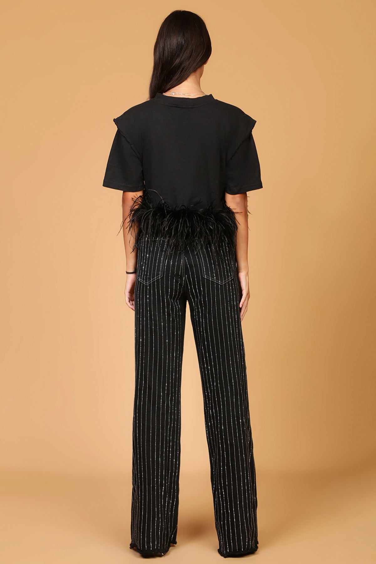 Vaqueros Scarlett - Strass Negro