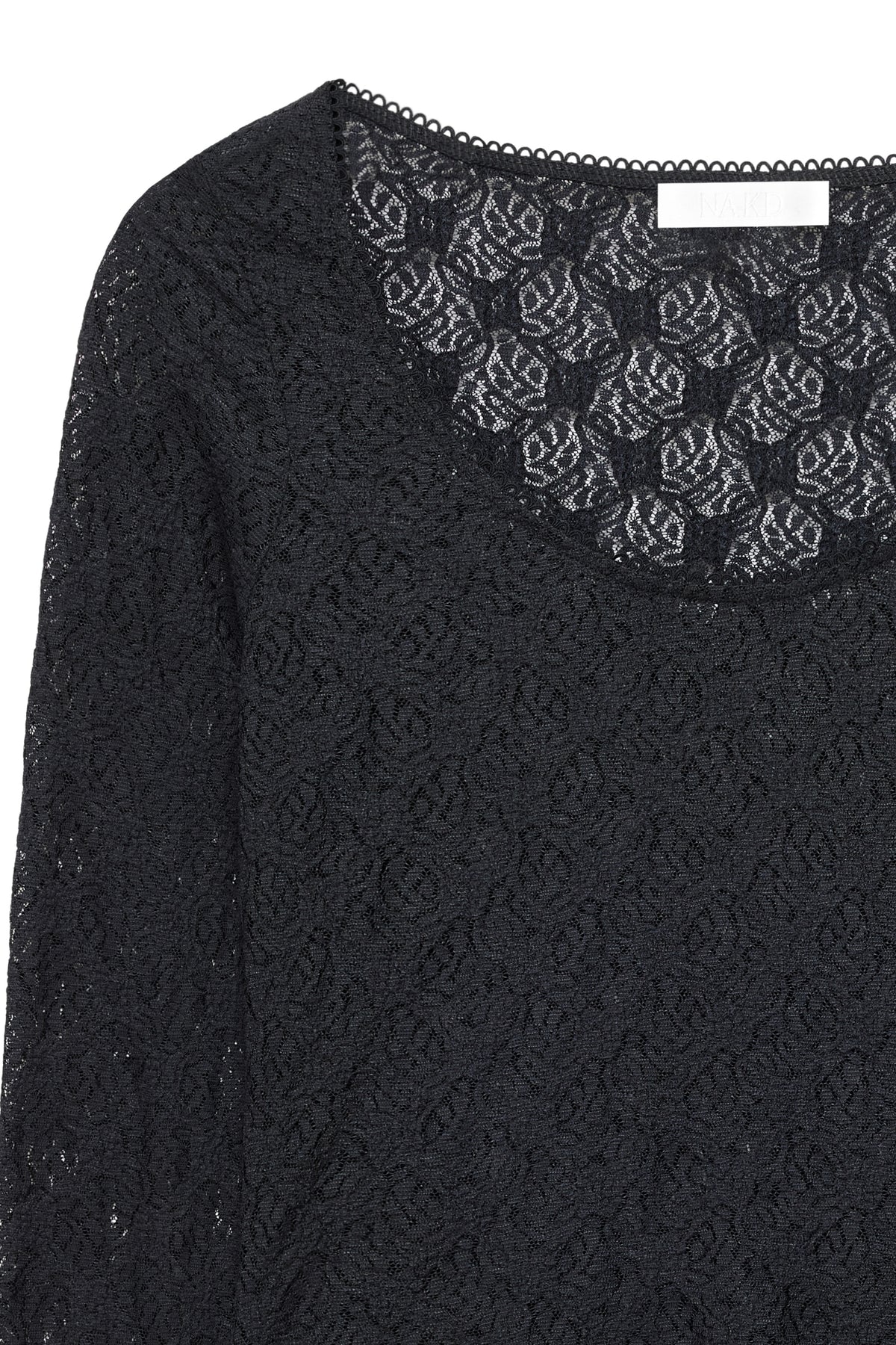 Top Scoop Neckline Lace - Nero