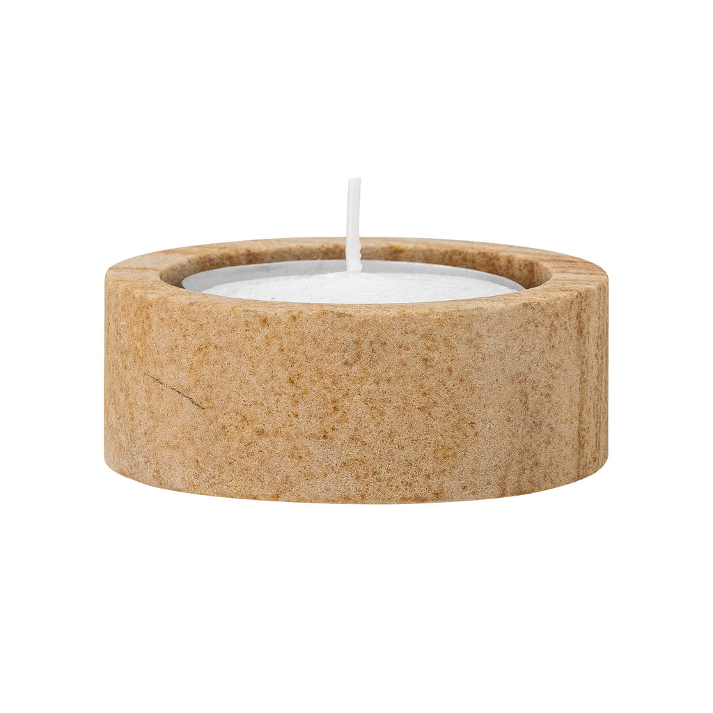 Dalin - Votive & Candlestick - Brown - Sandstone