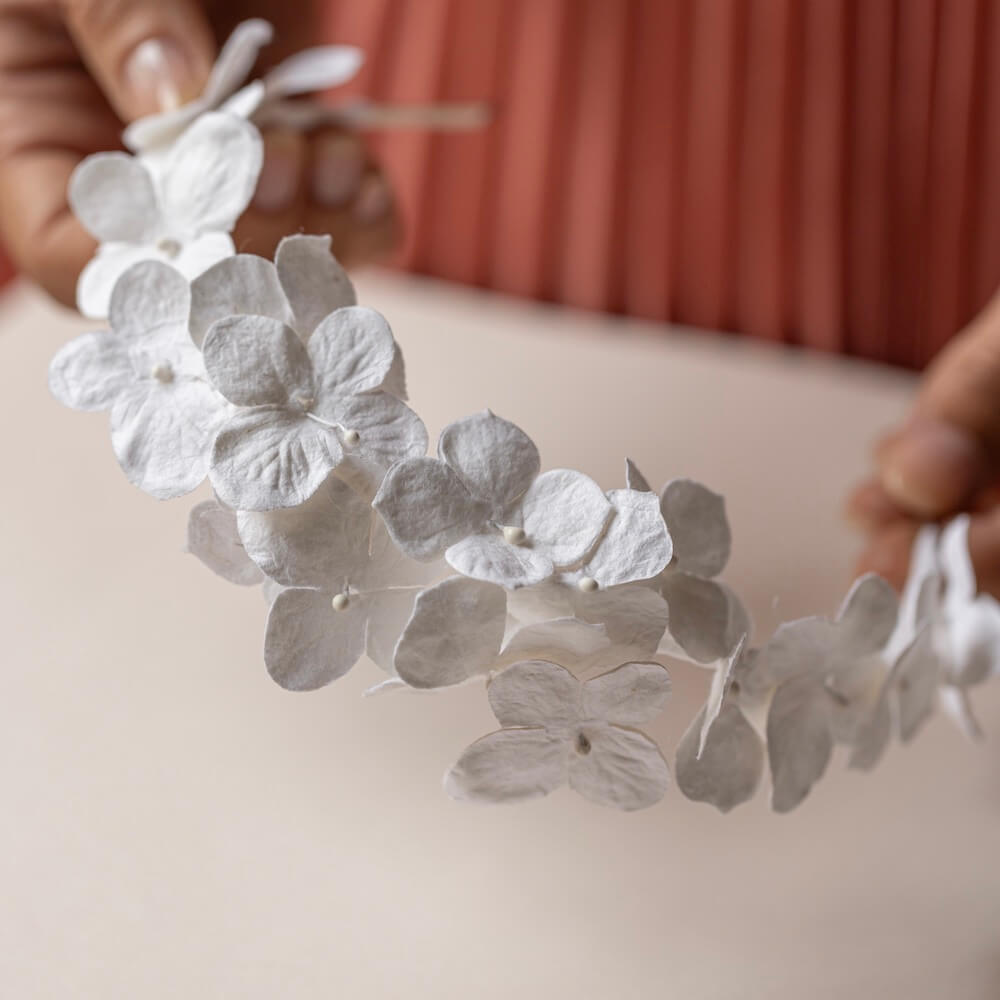 Serre Tête En Papier Blanc S