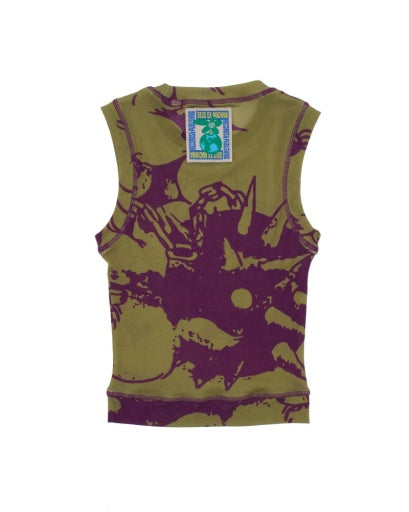 Top Kindness Mesh Tank - Moss