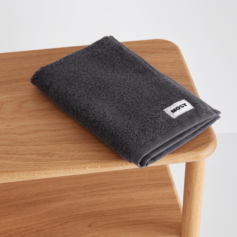 gray guest towel organic cotton Portugal 600 grams