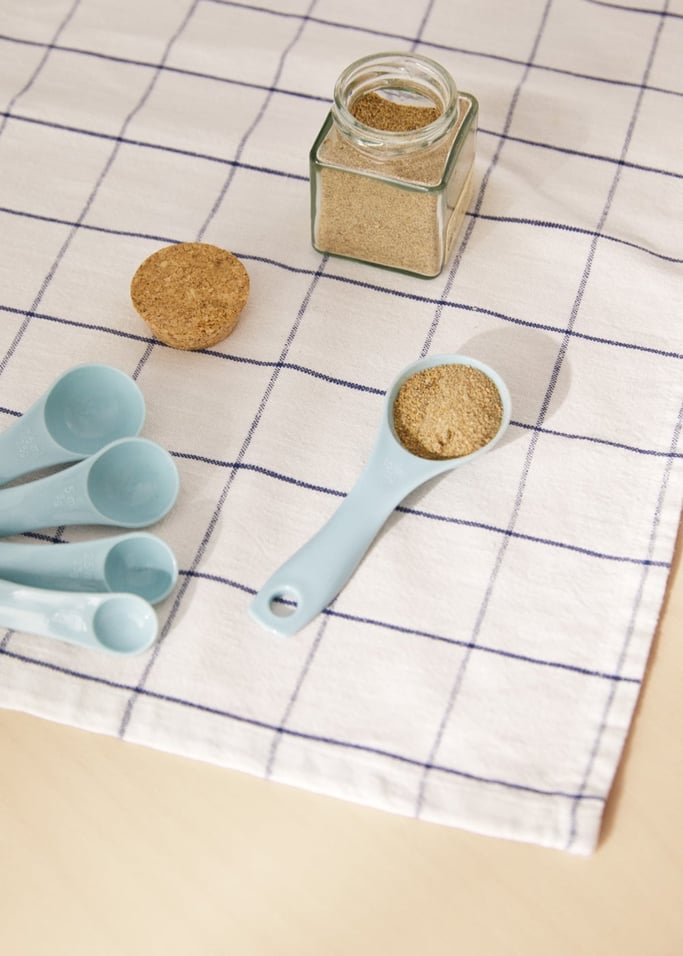 Kitchenware Studio - Ustensiles De Cuisine En Silicone & Bois - Bleu Pastel