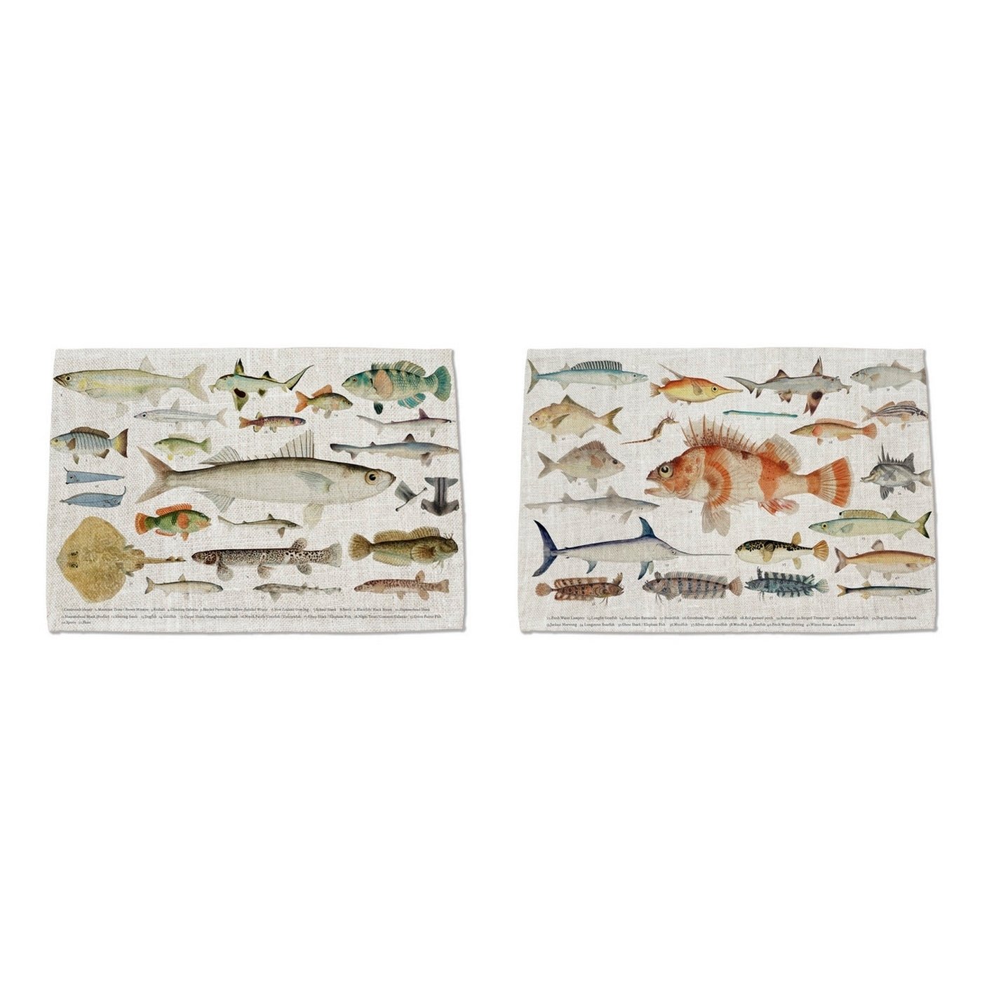 Set De 2 Sets De Table - Fish