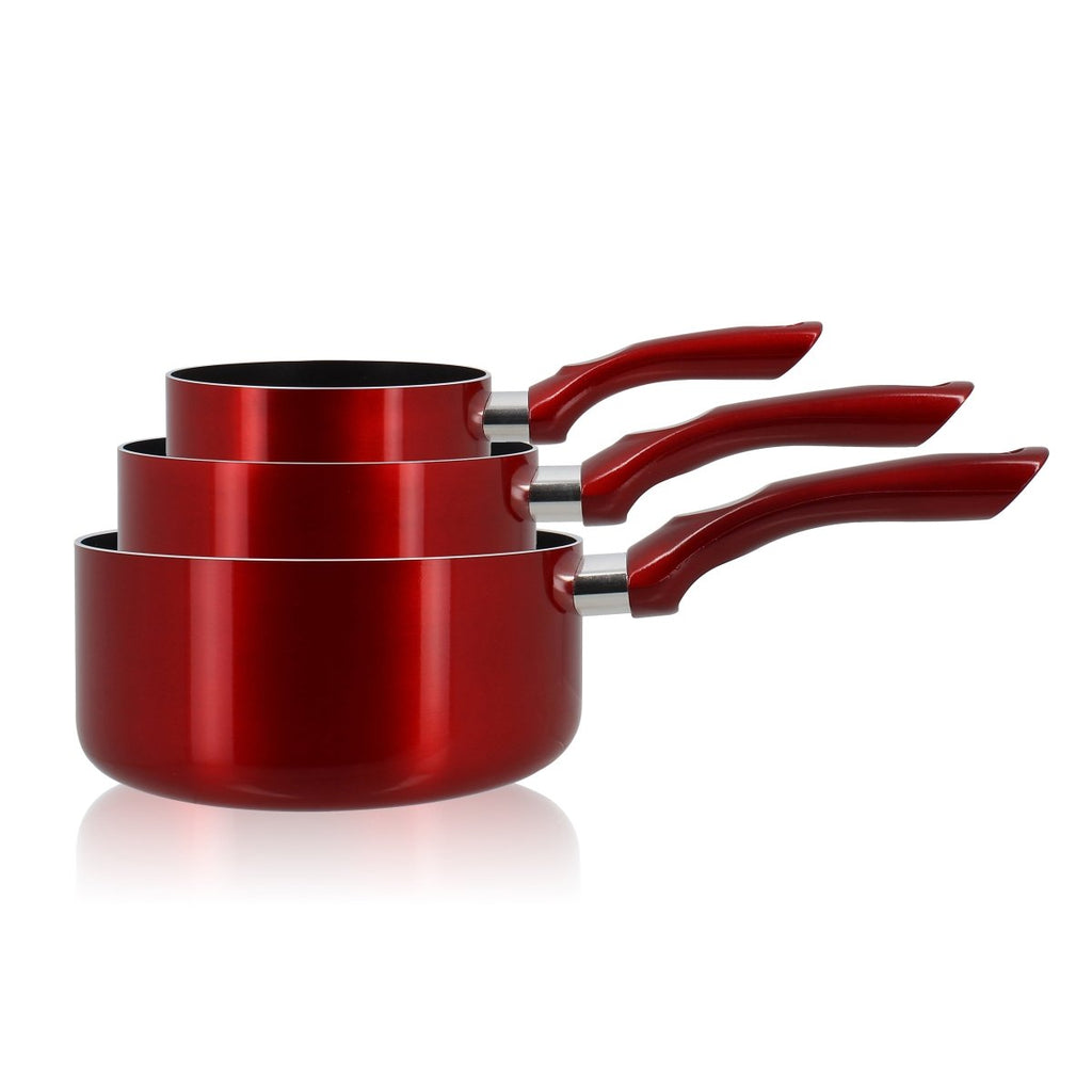 Cerise - Set De 3 Casseroles - Aluminium - 14/16/18 Cm
