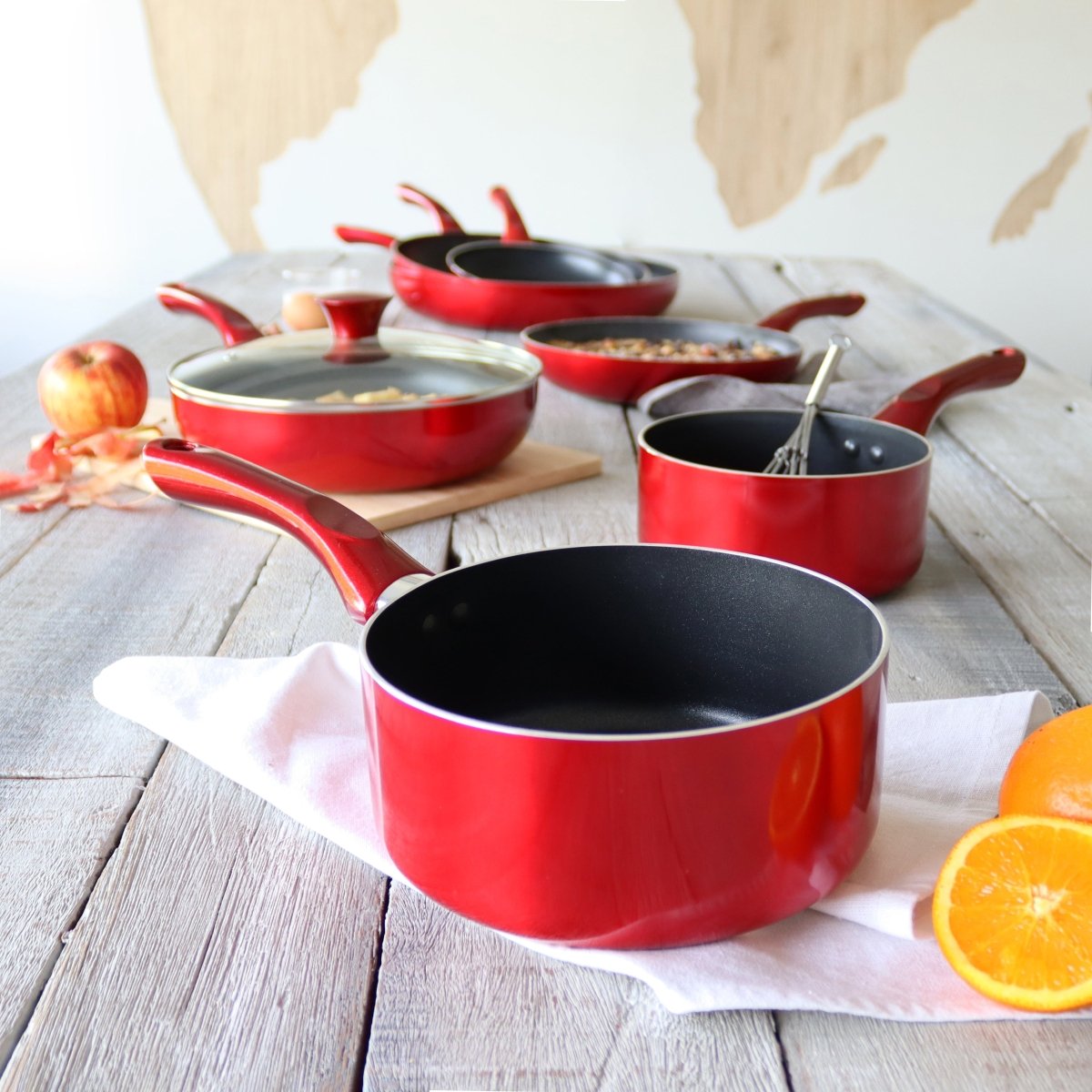 Cerise - Set De 3 Casseroles - Aluminium - 14/16/18 Cm