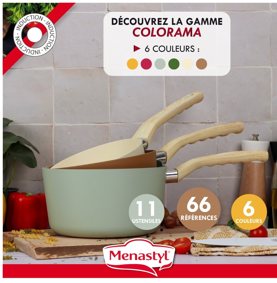 Colorama - Set De 3 Casseroles - 16/18/20 Cm