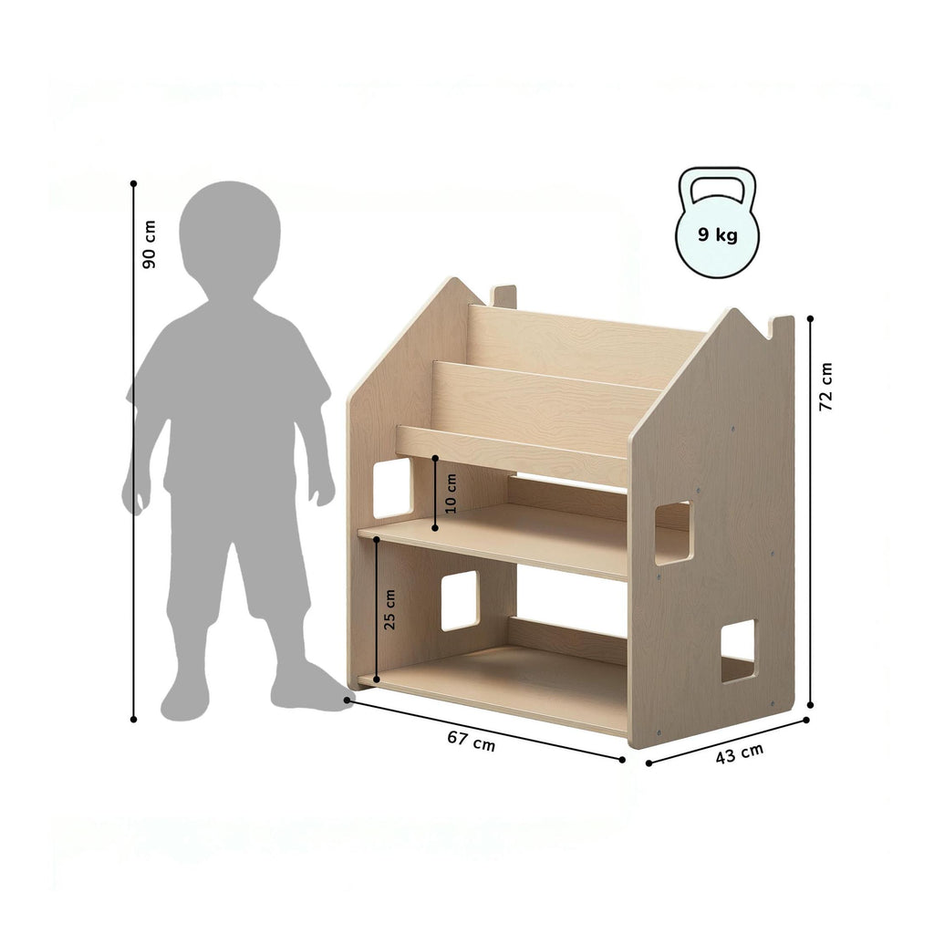 Estante multiusos Montessori 2 en 1