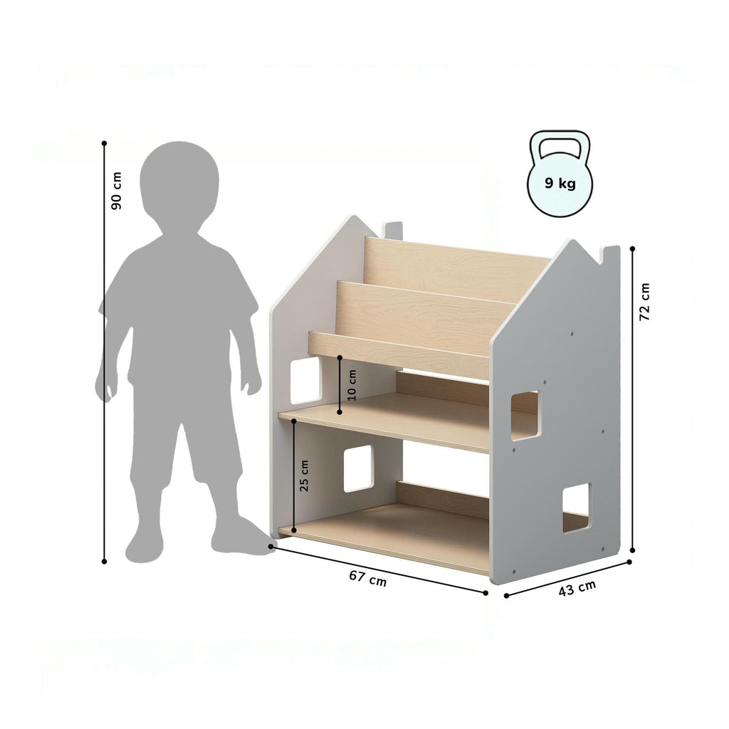 Versatile 2-In-1 Montessori Shelving Unit – White
