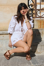 Short Sirielle Coton Blanc
