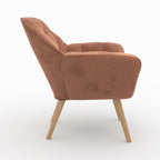 Simba - Fauteuil En Tissu Rouge Ancien
