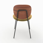 Simone - Lot De 2 Chaises En Velours Jaune Moutarde