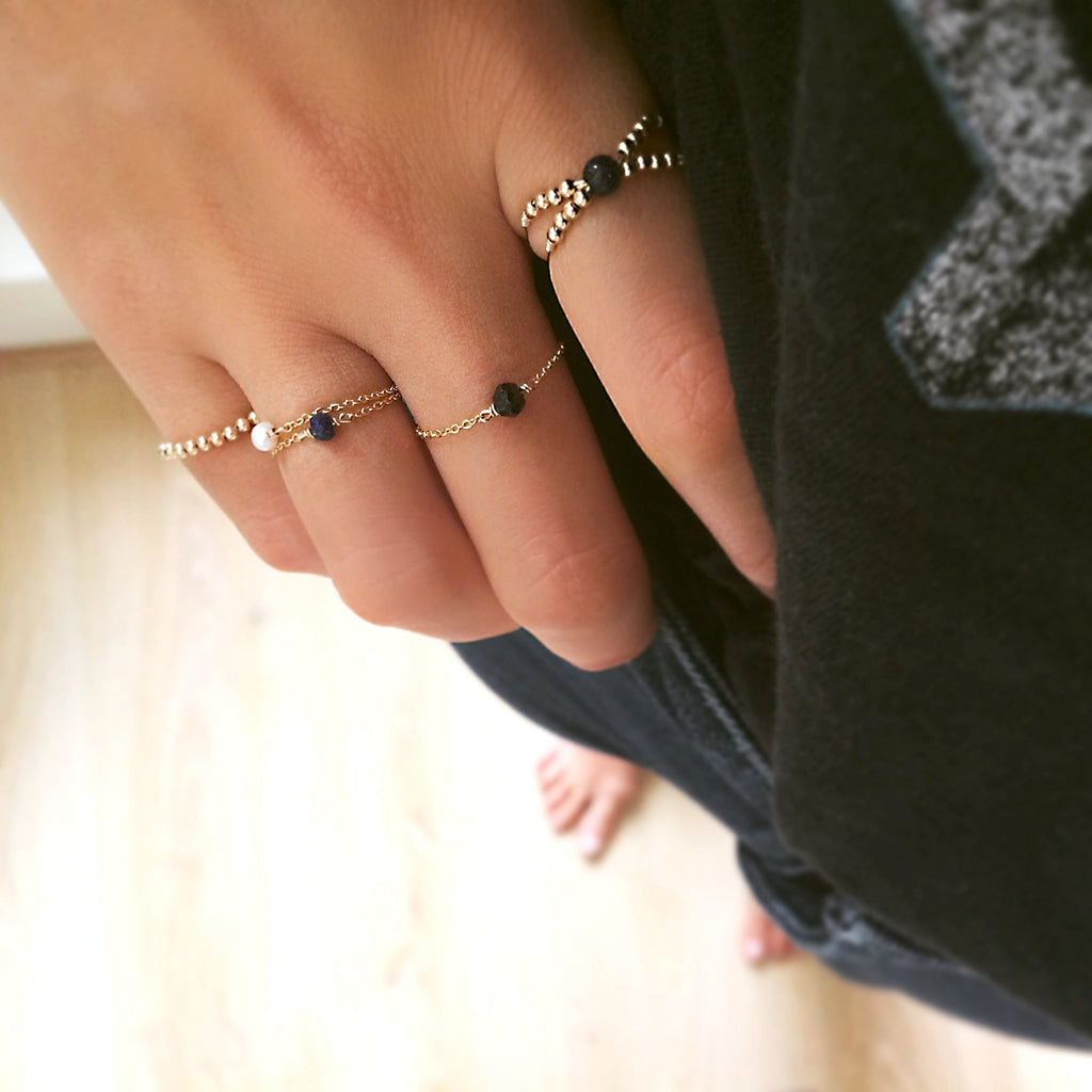 Bague Chaînette Stella - Pierre