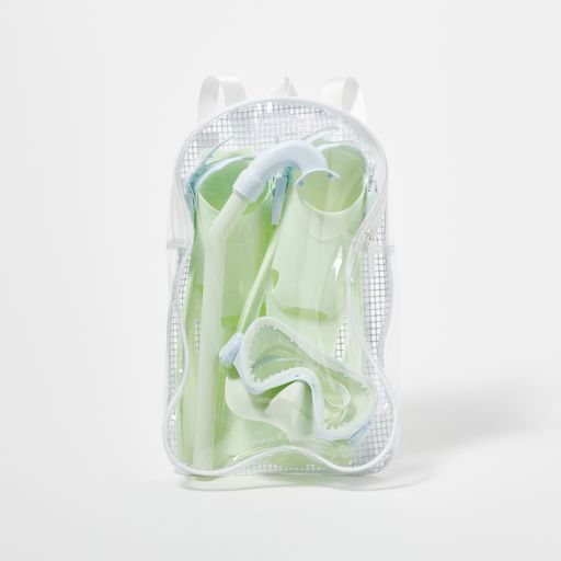 Fins + Mask + Snorkel Marble - Green