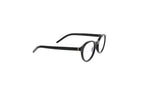Luxury Eyewear – Gafas Graduadas - Saint Laurent, gafas graduadas redondas negras, montura de acetato, patillas finas, vista de perfil