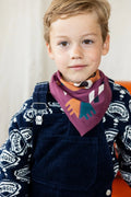 Manika Rajah Small Scarf - Rajah Cherry