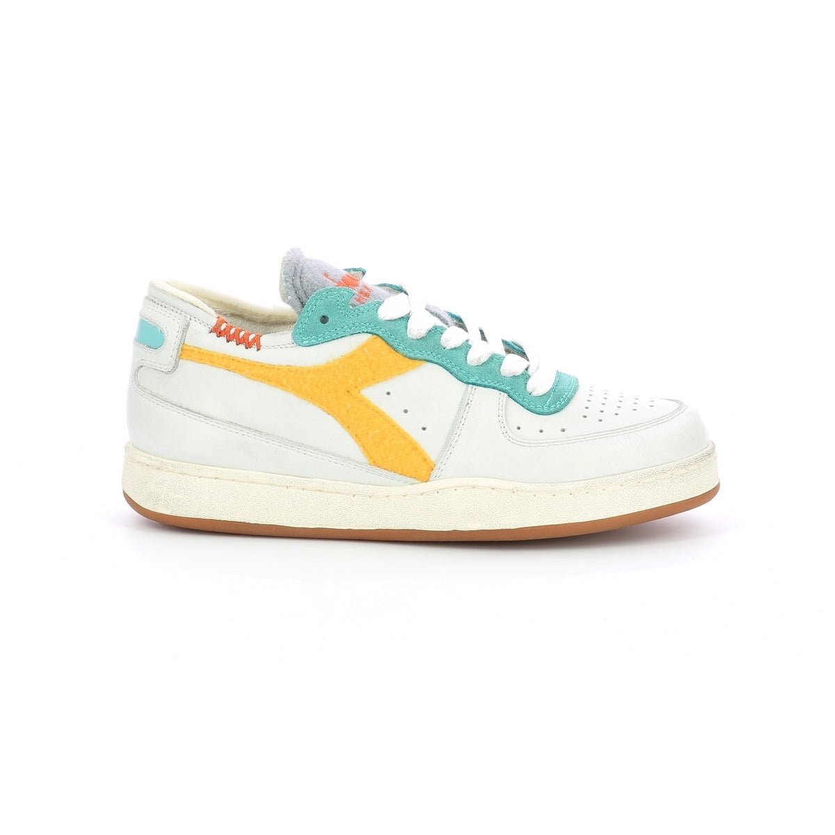 Diadora - Zapatillas Bajas Mi Bask Row C - White/Banana - Unisex