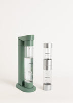 Soda Maker Studio - Máquina De Agua Con Gas + Botella 1 L + Doble Botella (500 ml + 350 ml) - Verde Salvia