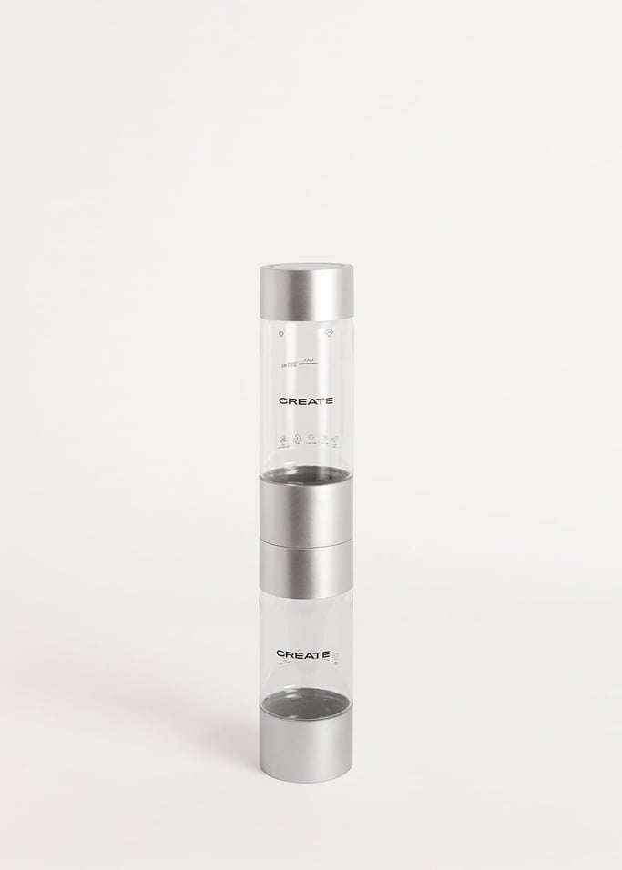 Soda Maker Studio - Máquina De Agua Con Gas + Botella 1 L + Doble Botella (500 ml + 350 ml) - Verde Salvia