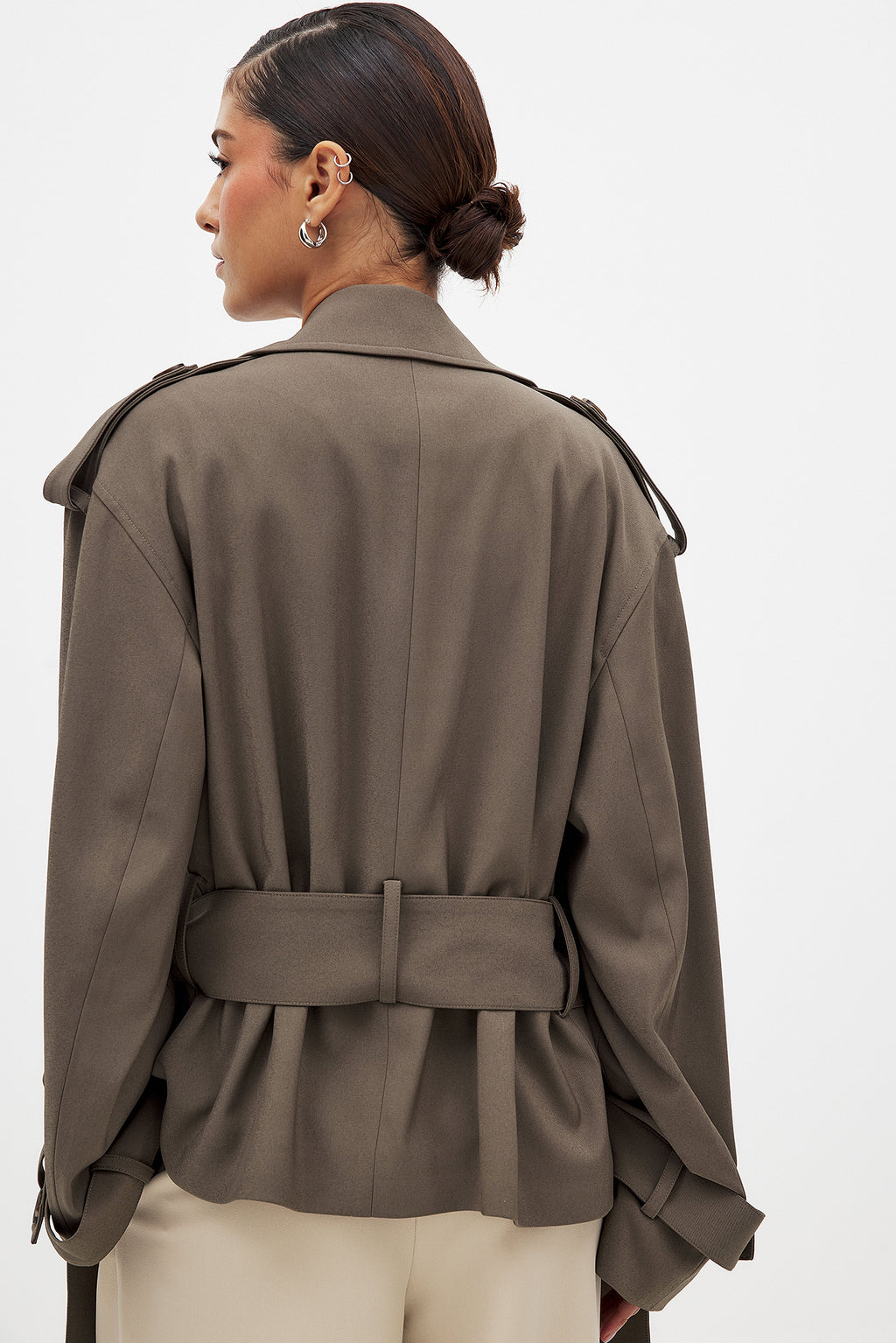 Soft Belted Trench - Taupe