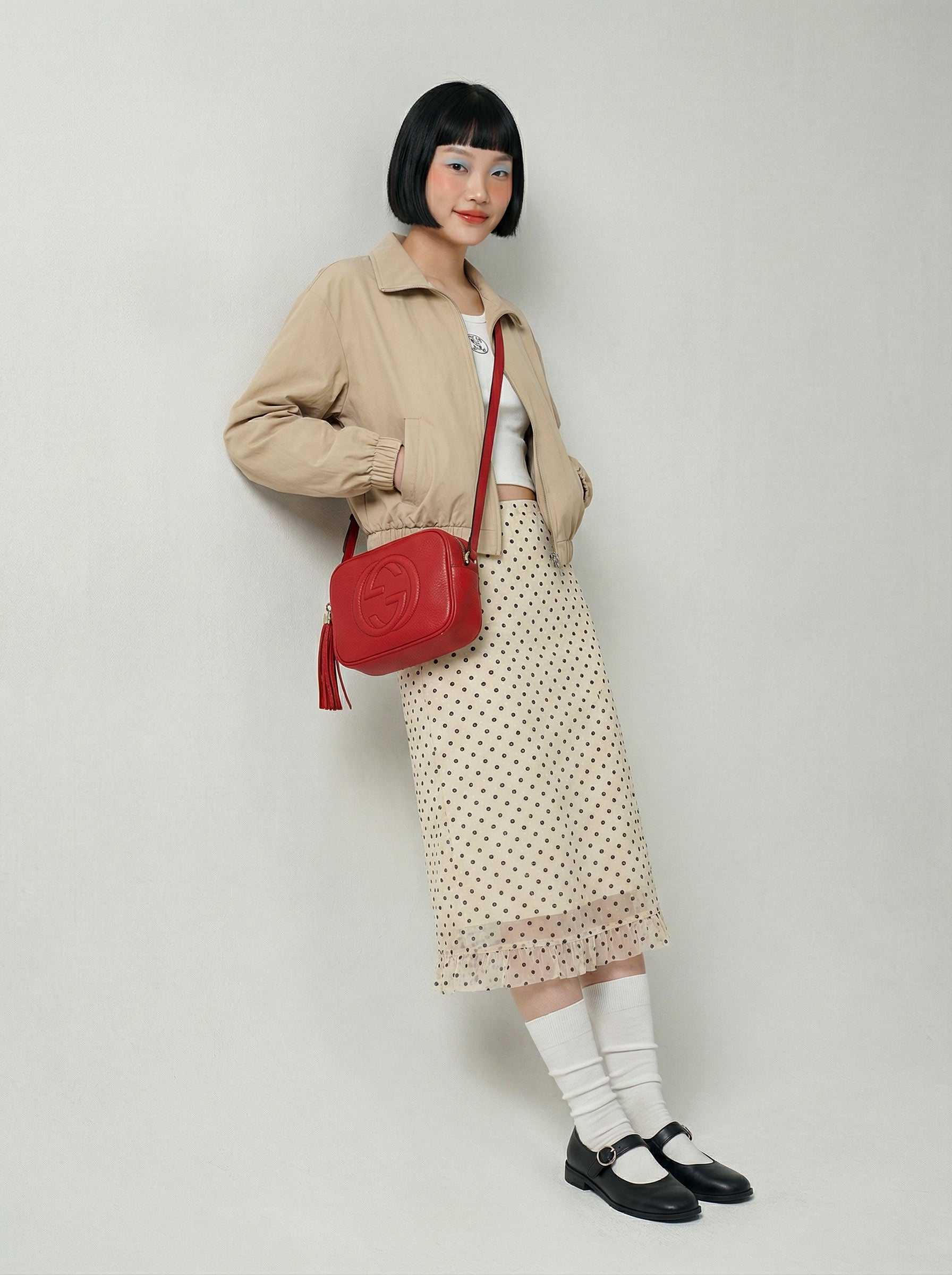 Sac Gucci Soho Disco Cuir Grainé Rouge Vif