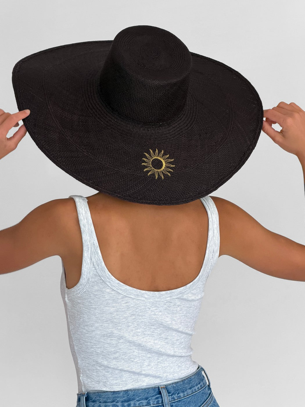 Sombrero de Paja Solveig Xl - Negro
