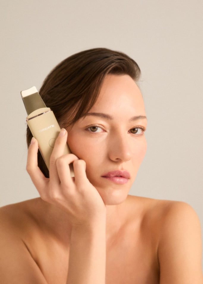 Sonic Pure Skin 4-in-1 Ultrasonic Facial Cleanser with EMS Technology - Sand