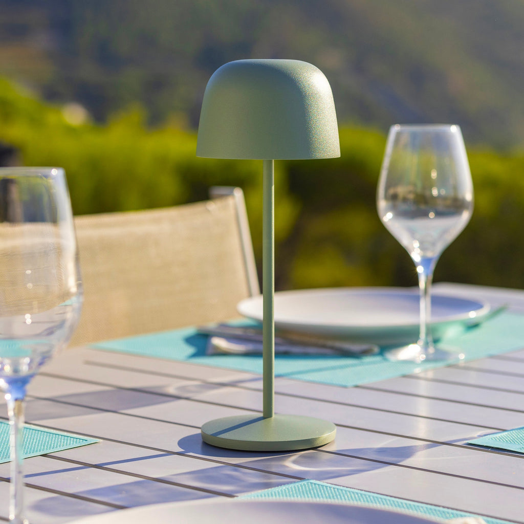 Sophia - Lámpara de mesa inalámbrica - Acero - Verde
