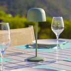 Sophia - Lámpara de mesa inalámbrica - Acero - Verde