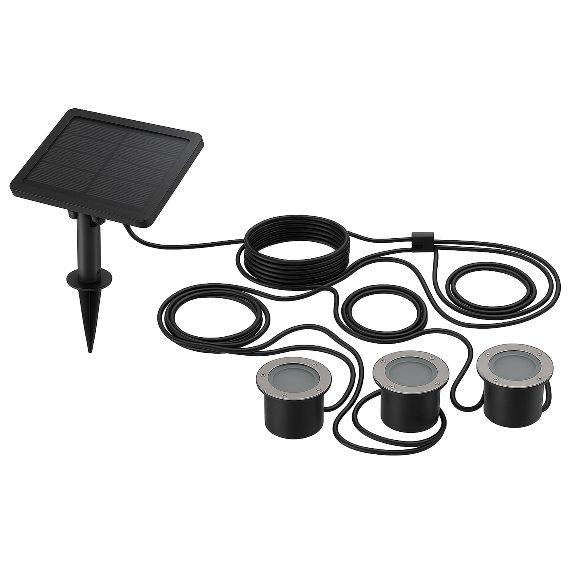 Solpool - Solar Spotlight - Steel - Gray