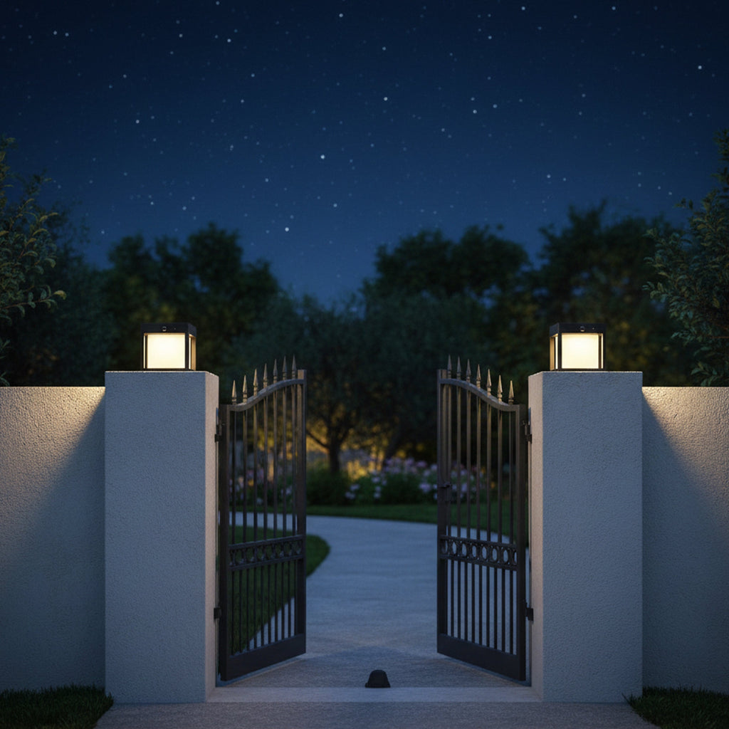Pilaro - Solar Bollard & Post - Aluminum - Black