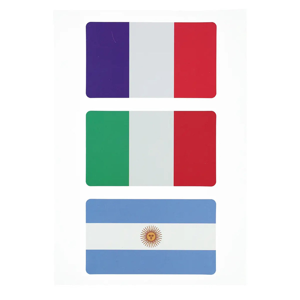 Hoja De 12 Pegatinas - Banderas