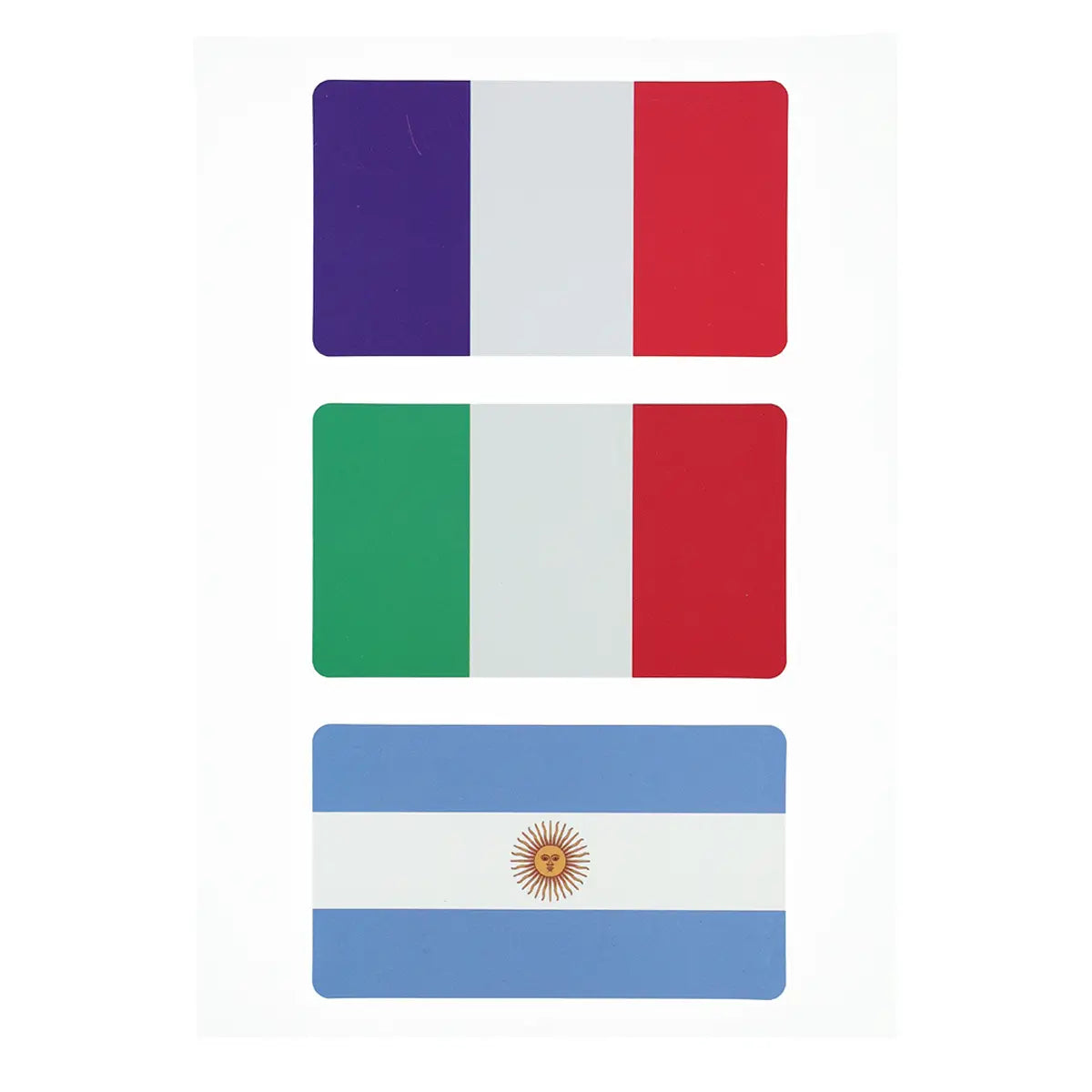 Hoja De 12 Pegatinas - Banderas