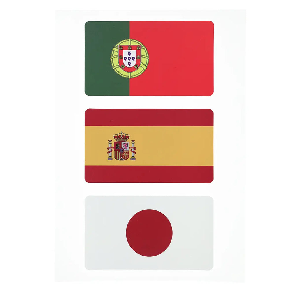 Hoja De 12 Pegatinas - Banderas