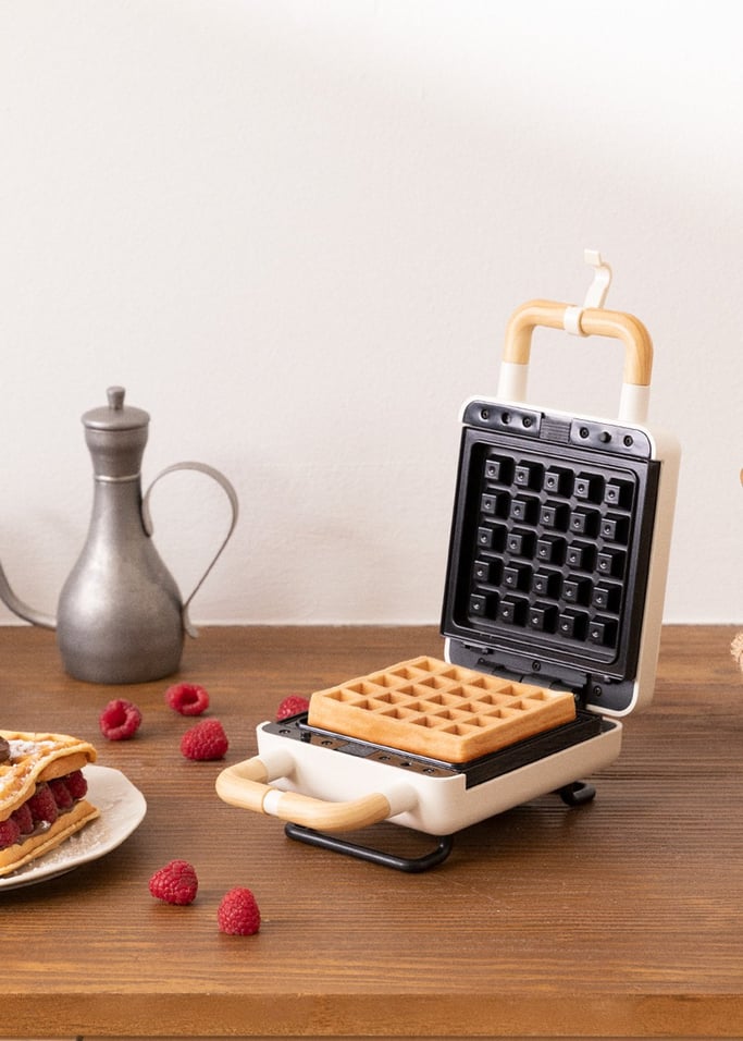Stone Studio Individual - Sandwichera, Grill y Gofrera con Placas Intercambiables - Blanco Roto