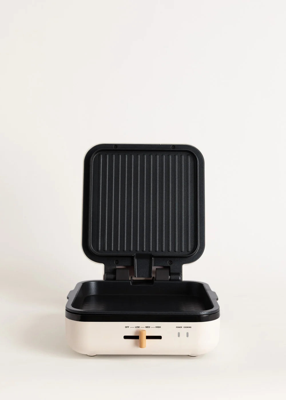 Stone Studio Pro - Grill Multifonction Avec Ouverture À 180º - Blanc Cassé