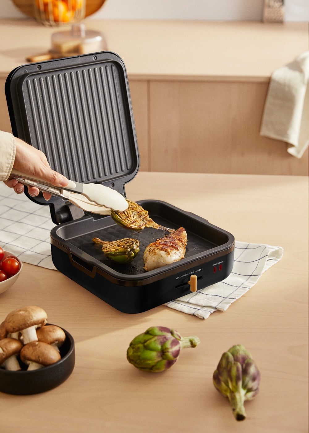 Stone Studio Pro - Grill Multifonction Avec Ouverture À 180º - Noir