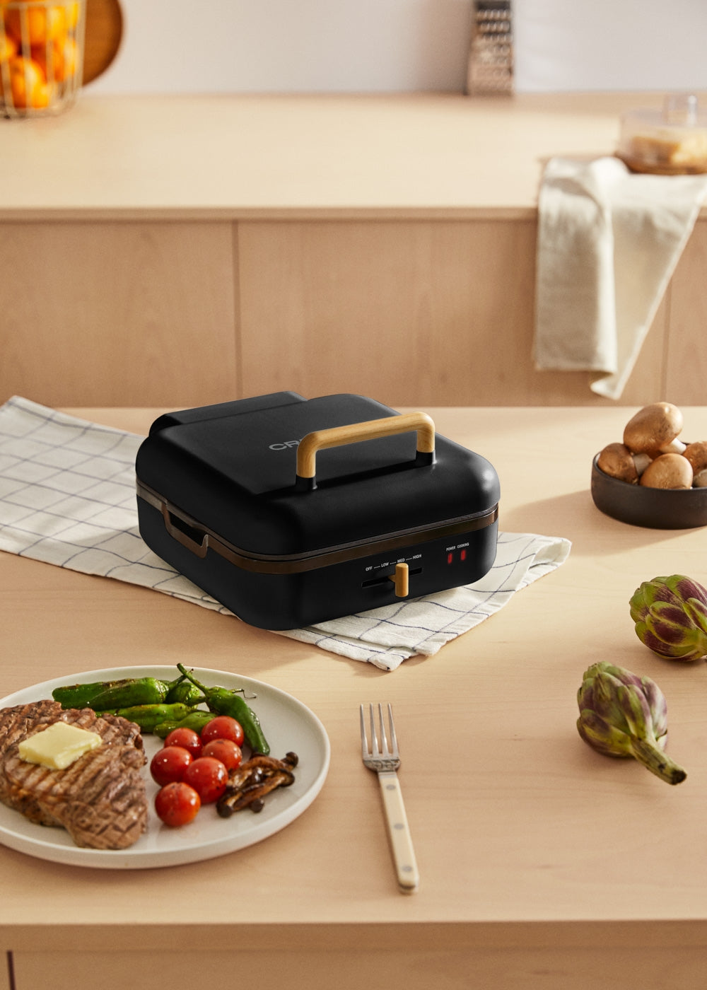 Stone Studio Pro - Grill Multifonction Avec Ouverture À 180º - Noir